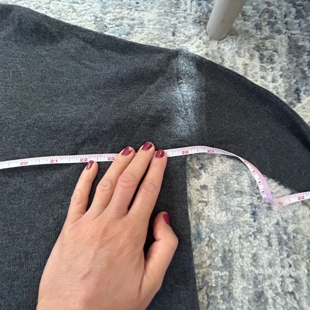 AllSaints Women's Small S Grey Gray Ruffle Neck Sweater Dress - Picture 5 of 9